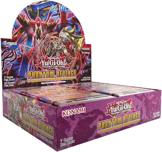 Yugioh Phantom Revenge trading card game box with colorful artwork on a white background