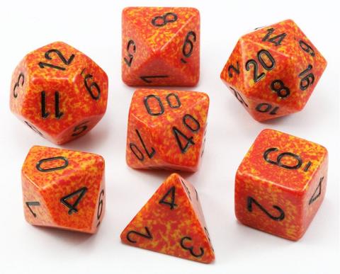 Chessex Dice: 7 Die Set - Speckled - Fire (CHX 25303) - Gamescape