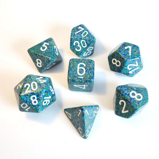 Chessex Dice: 7 Die Set - Speckled - Sea (CHX 25316) - Gamescape