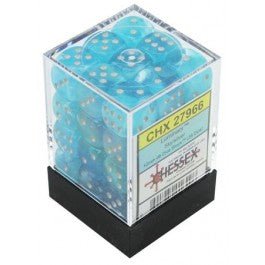 Chessex Dice: D6 Block 12mm - Luminary - Sky with Silver (CHX 27966) - Gamescape