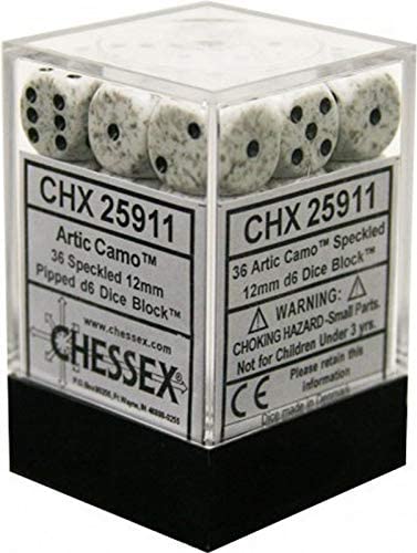 Chessex Dice: D6 Block 12mm - Speckled - Arctic Camo (CHX 25911) - Gamescape