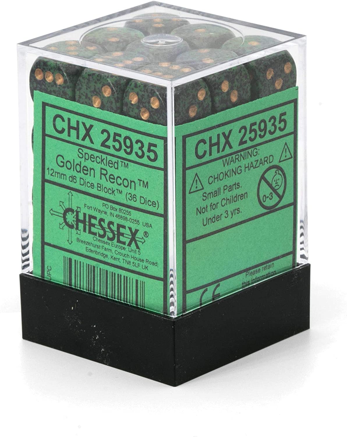 Chessex Dice: D6 Block 12mm - Speckled - Golden Recon (CHX 25935) - Gamescape
