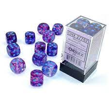 Chessex Dice: D6 Block 16mm - Nebula - Nocturnal with Blue (CHX 27757) - Gamescape