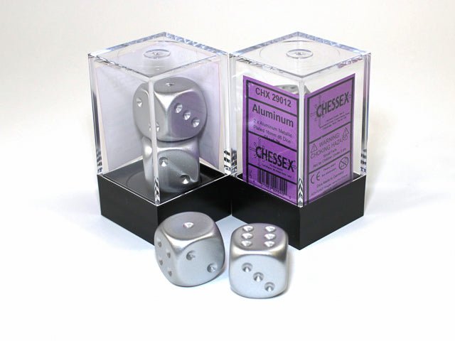 Chessex Dice: D6 Pair 16mm - Aluminum Metallic (CHX 29012) - Gamescape