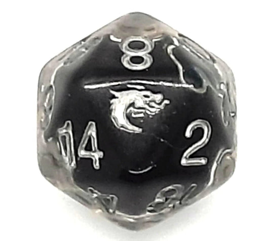 D20 Liquid Infused - Metallic Black - Gamescape