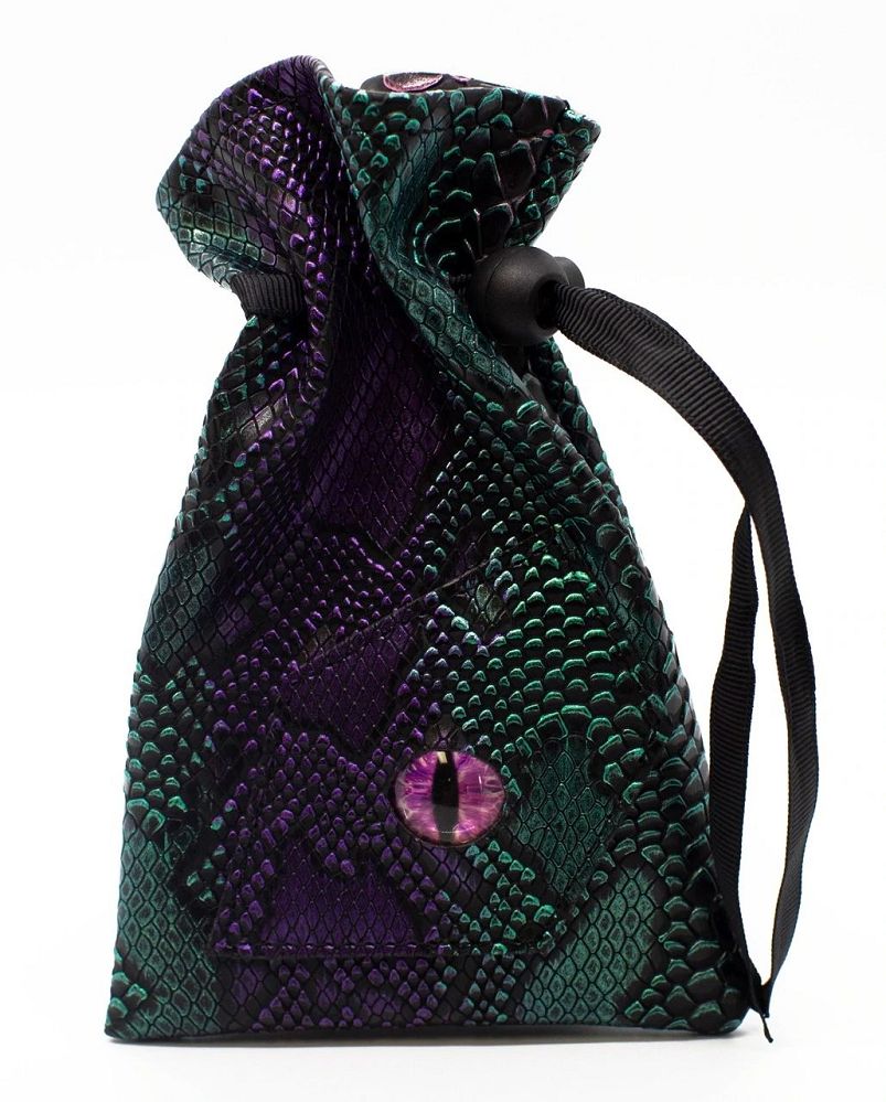 Dragon Eye Dice Bag Spectral Dragon Purple & Green - Gamescape
