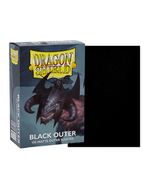 Dragon Shield 100 Count Matte Black Outer Sleeves - Gamescape
