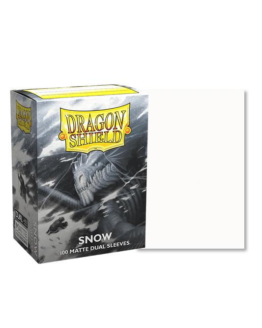 Dragon Shield 100 Count Sleeves Standard Dual Matte Snow - Gamescape