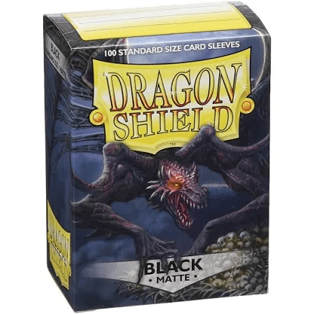 Dragon Shield 100 Count Sleeves Standard Matte Black - Gamescape