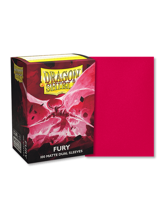 Dragon Shield 100 Count Sleeves Standard Matte Dual Fury - Gamescape