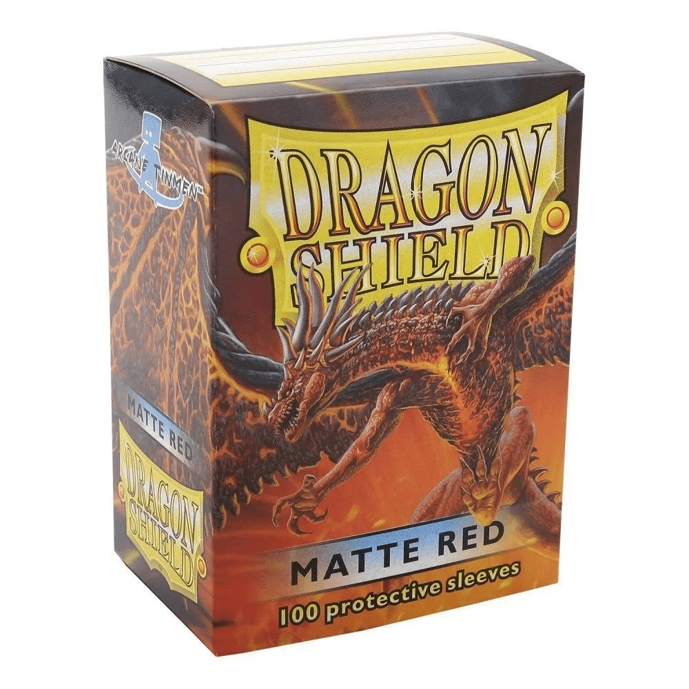 Dragon Shield 100 Count Sleeves Standard Matte Red - Gamescape