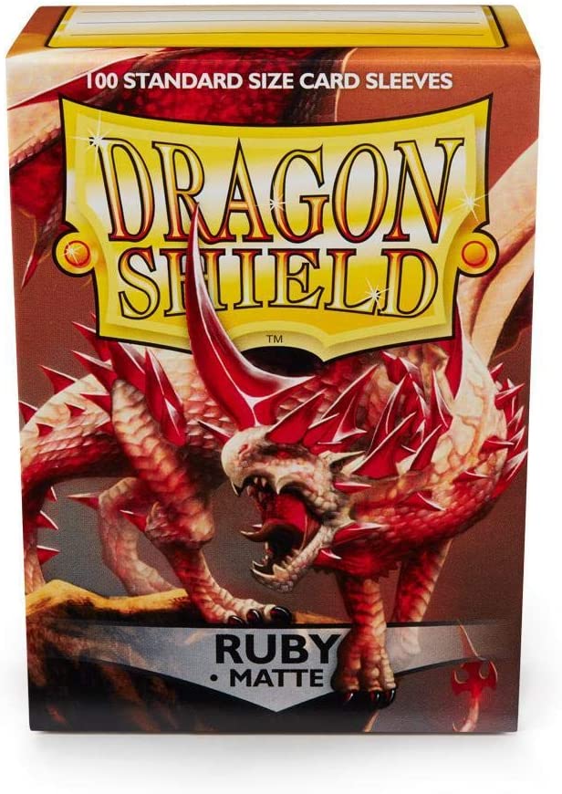 Dragon Shield 100 Count Sleeves Standard Matte Ruby - Gamescape