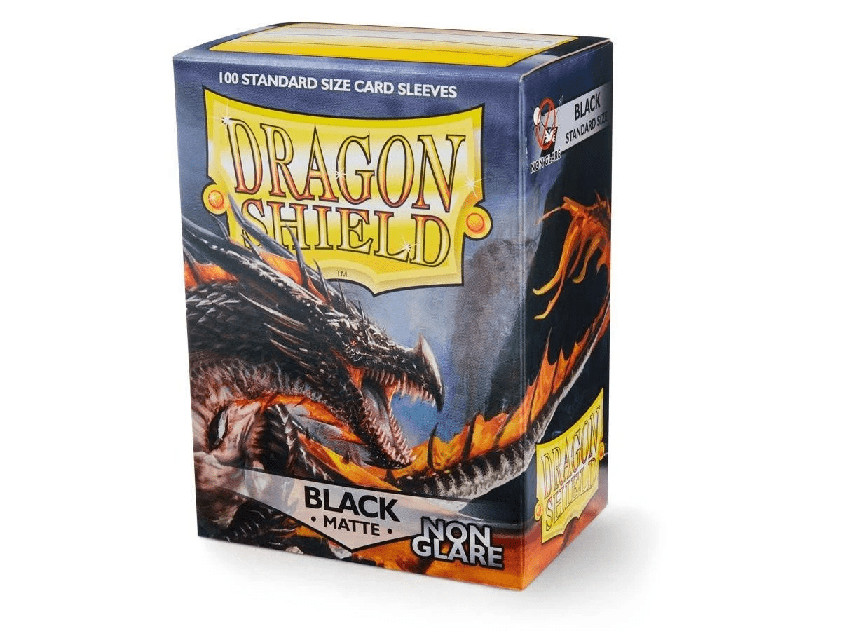 Dragon Shield 100 Count Sleeves Standard Non-Glare Matte Black - Gamescape
