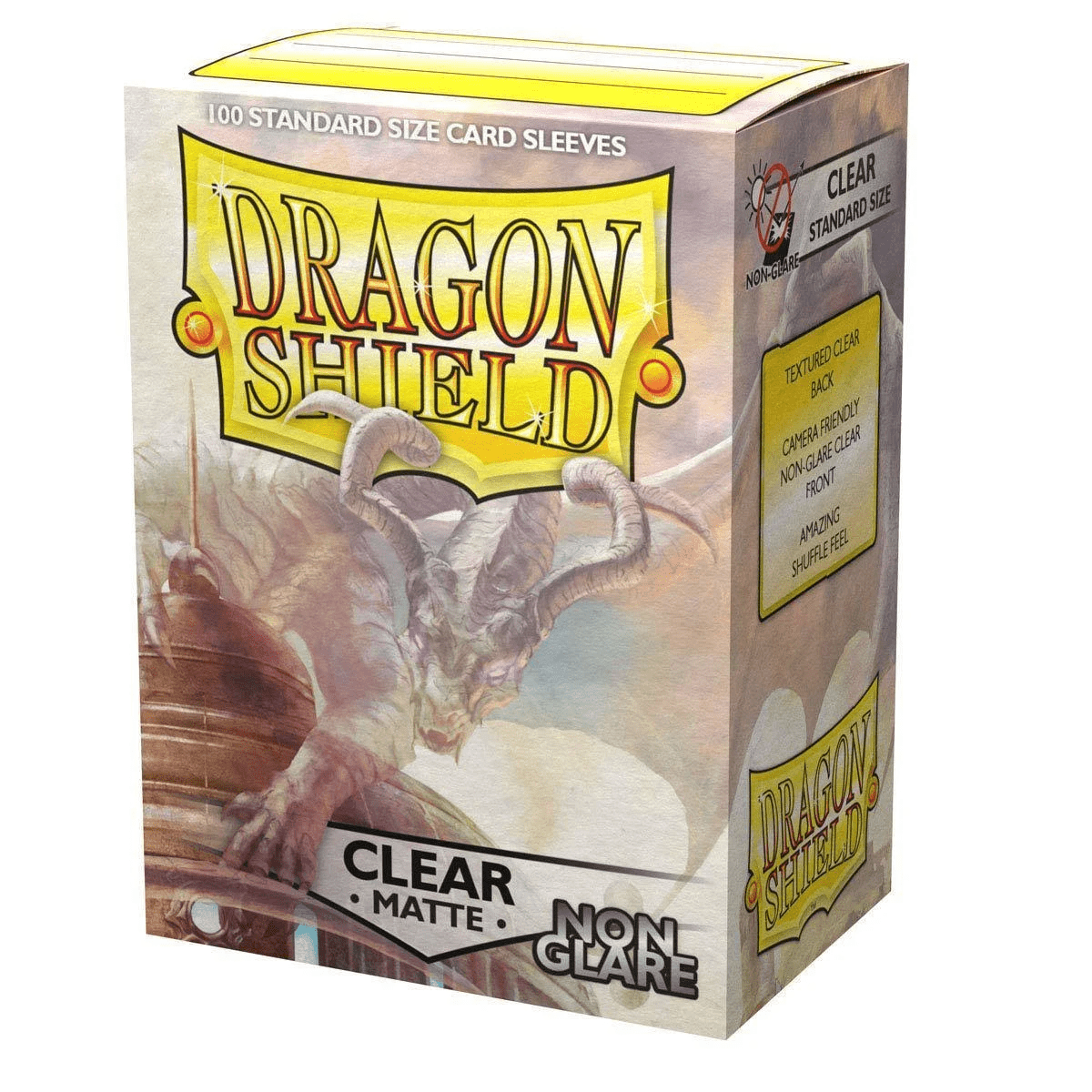 Dragon Shield 100 Count Sleeves Standard Non-Glare Matte Clear - Gamescape