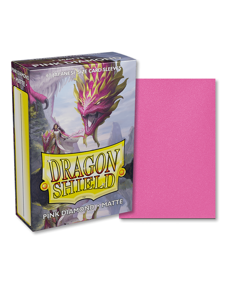 Dragon Shield 60 Count Sleeves Japanese Matte Pink Diamond - Gamescape