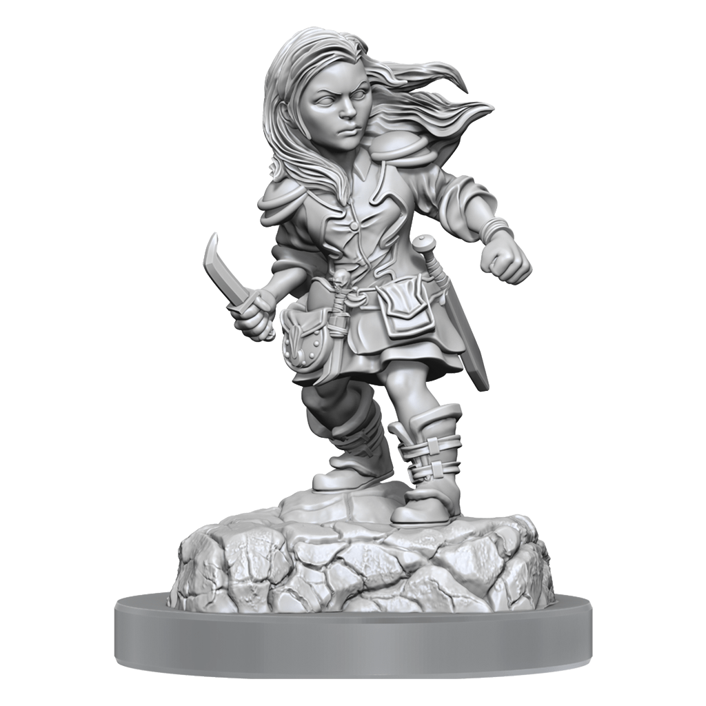 Dungeons & Dragons Nolzur's Marvelous Miniatures: Halfling Female Rogue (Wave 20) - Gamescape