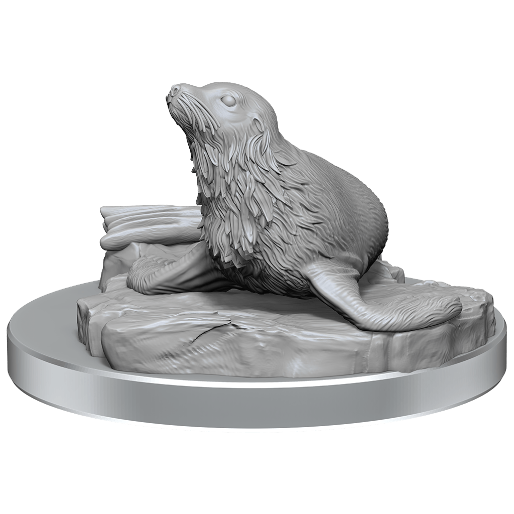 Dungeons & Dragons Nolzur's Marvelous Miniatures: Locathah & Seal (Wave 20) - Gamescape