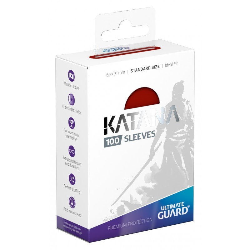 Katana 100 Count Sleeves Standard Red - Gamescape
