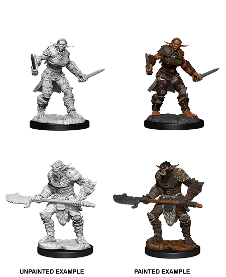 Nolzur's Marvelous Miniatures: Bugbear Barbarian Male & Bugbear Rogue Female (Wave 15) - Gamescape