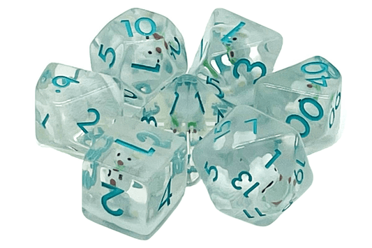 Old School Dice: 7 Die Set - Animal Kingdom - Koala Bear - Gamescape