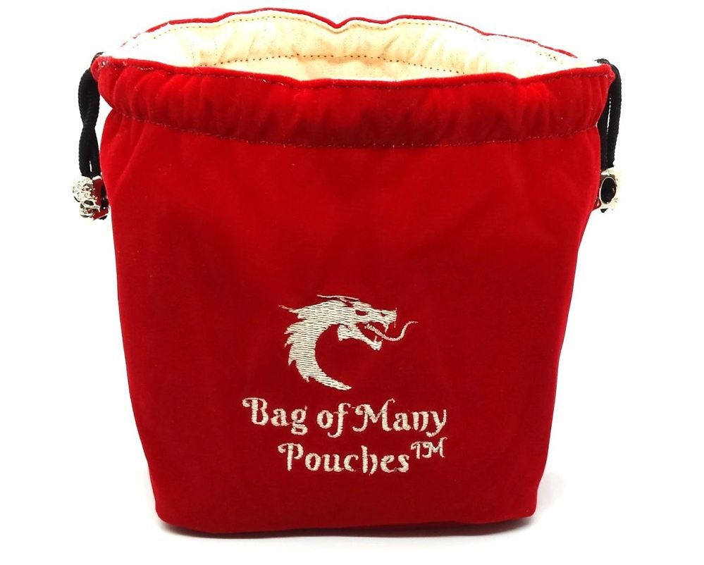 Old School Dice: Bag of Many Pouches - Red - Gamescape