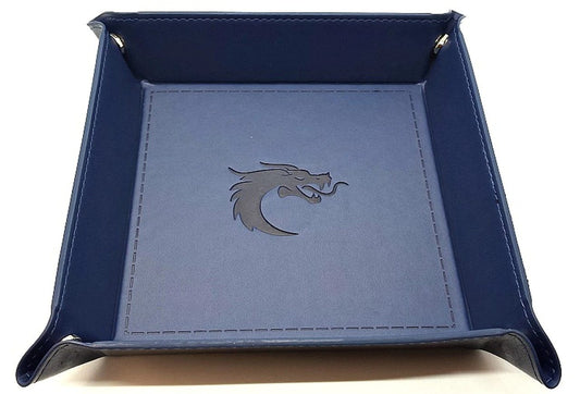 Old School: Dice Rolling Tray - Blue with Blue Back - Gamescape