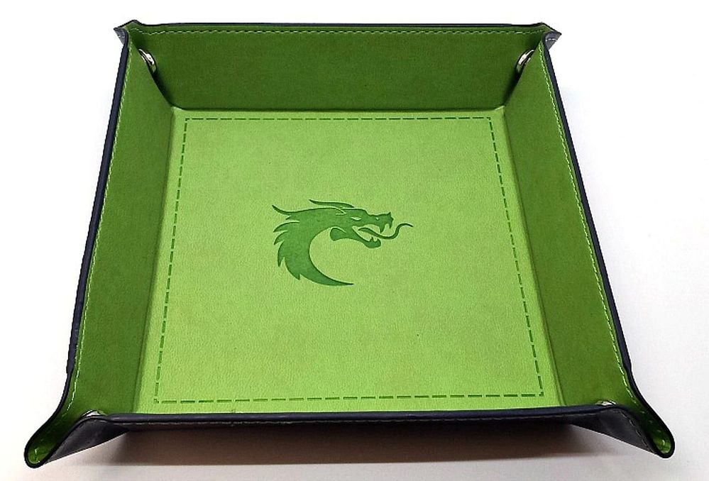 Old School: Dice Rolling Tray - Green with Blue Back - Gamescape