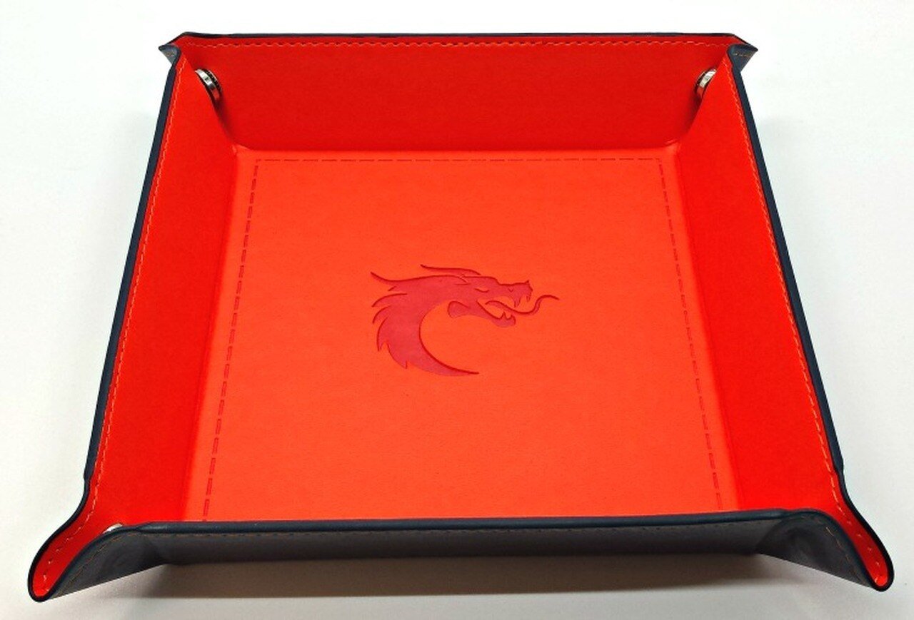Old School: Dice Rolling Tray - Orange with Blue Back - Gamescape