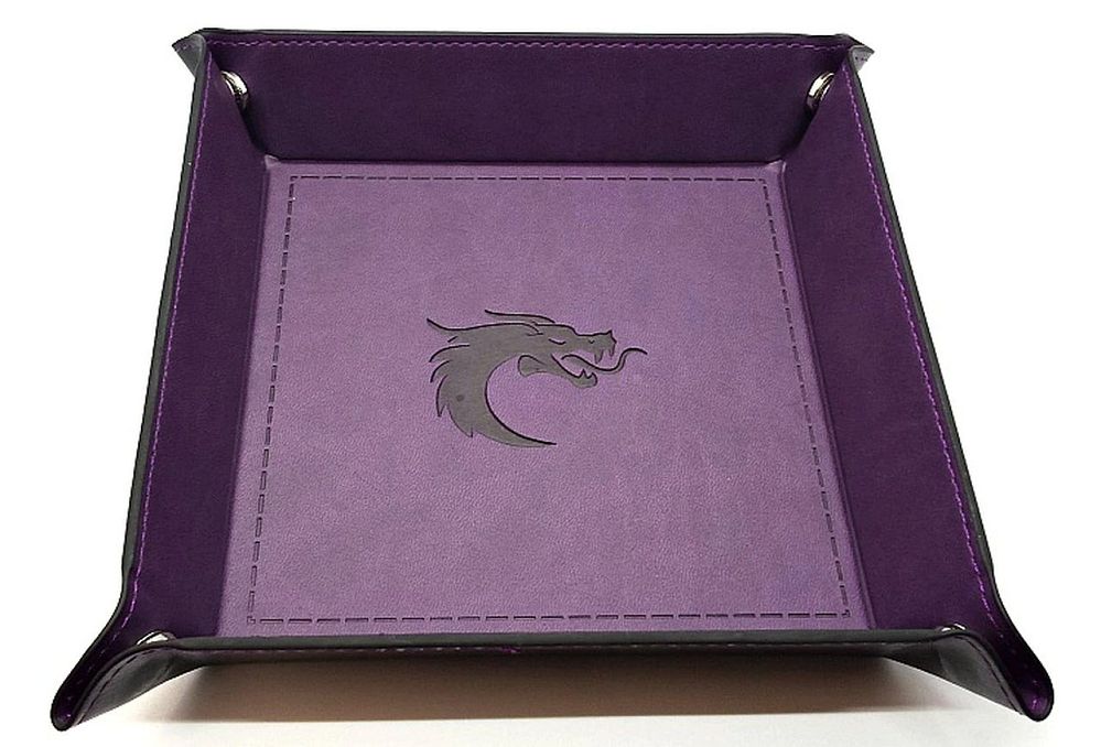 Old School: Dice Rolling Tray - Purple with Black Back - Gamescape