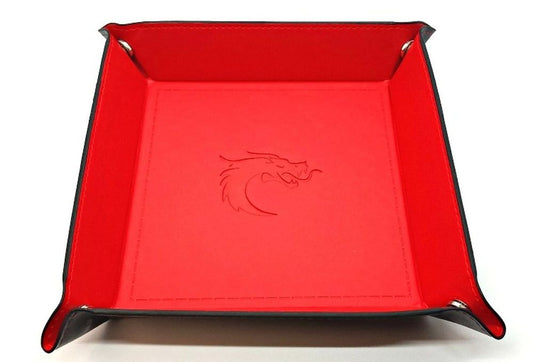 Old School: Dice Rolling Tray - Red with Black Back - Gamescape