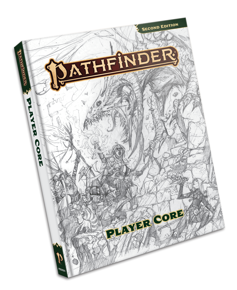 Pathfinder: Player Core Sketch Cover (Second Edition) - Gamescape