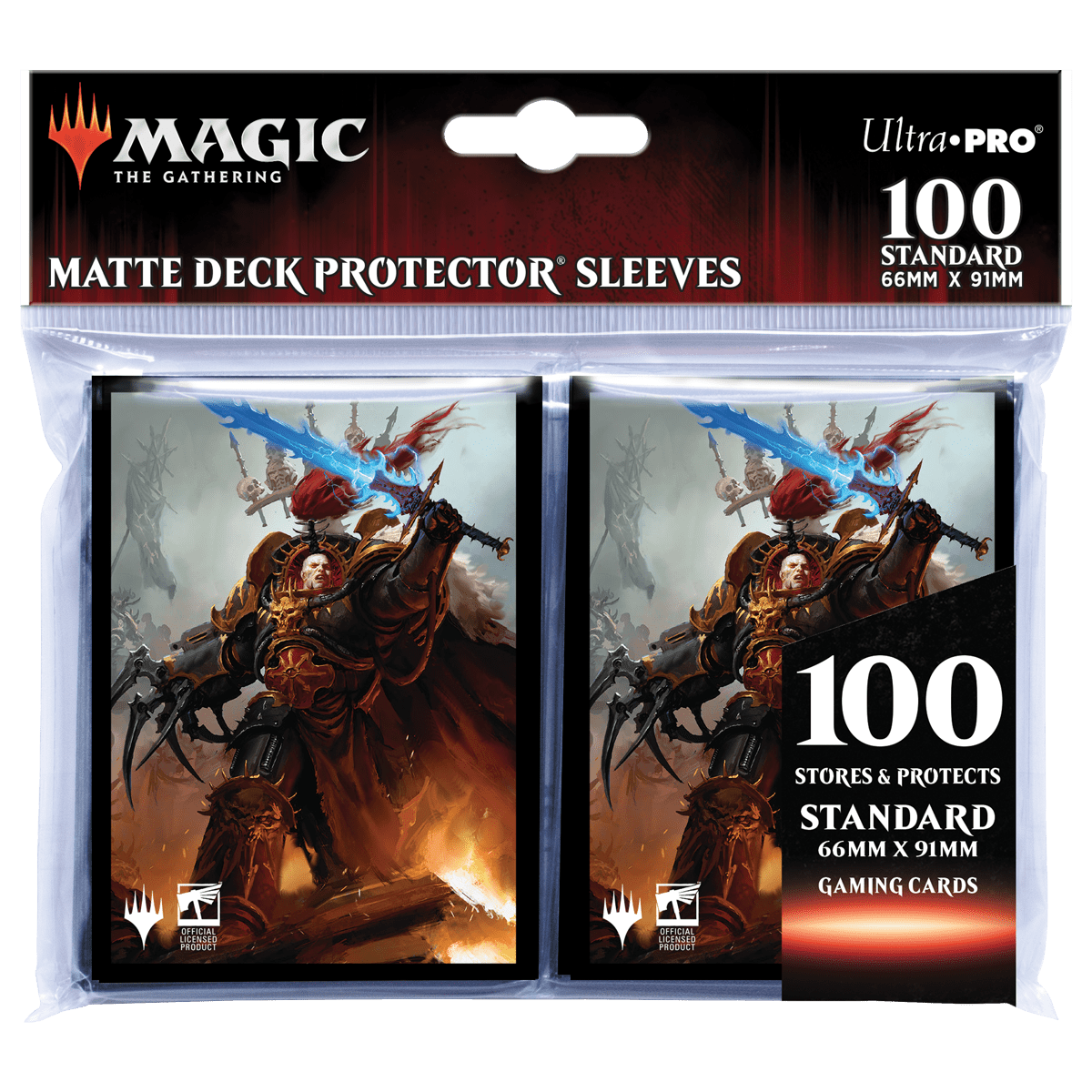 Ultra Pro Warhammer 40000 Standard Size Deck Protectors 100CT - Abaddon the Despoiler - Gamescape