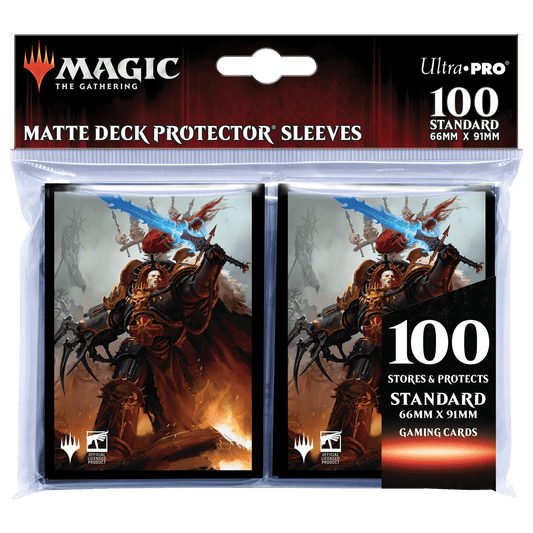 Ultra Pro Warhammer 40000 Standard Size Deck Protectors 100CT - Abaddon the Despoiler - Gamescape